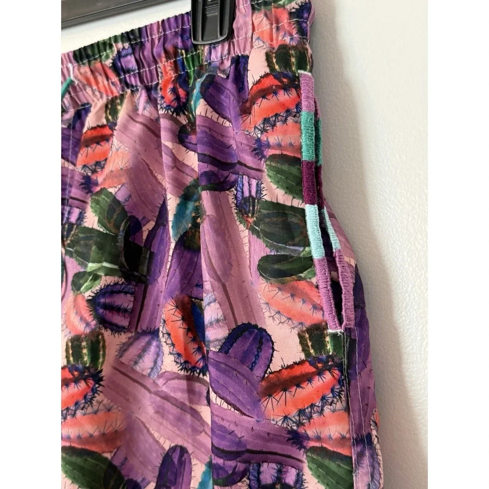 Men's 98 Coast‎ Avenue By Mildred Rubin Swim Trunks Purple Cactus XL